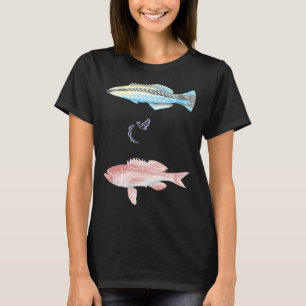 Colourful Fish With A Little One Jumping In The Mi T-Shirt