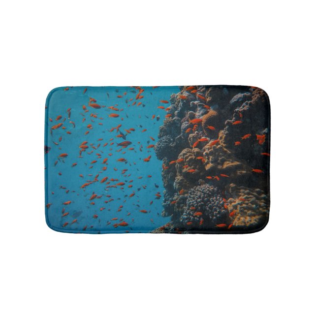 Colourful Fishes And Reefs Bath Mat (Front)