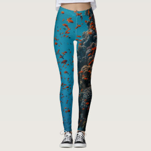 Colourful Fishes And Reefs Leggings
