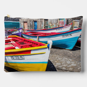 Colourful Fishing Boats, Cape Verde Accessory Pouch