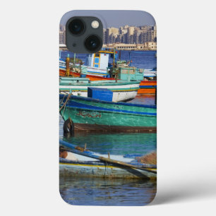 Colourful fishing boats in the Harbour of iPhone 13 Case