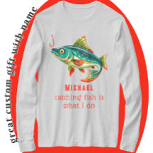 Colourful Fishing Design with Name