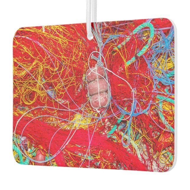 Colourful fishing nets air freshener (Left)
