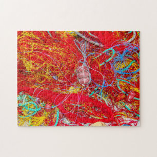 Colourful fishing nets jigsaw puzzle