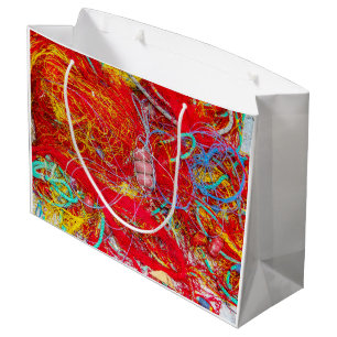Colourful fishing nets large gift bag