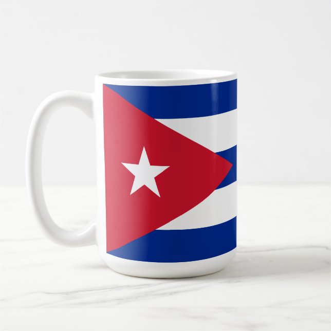 Colourful Flag of Cuba Coffee Mug (Left)