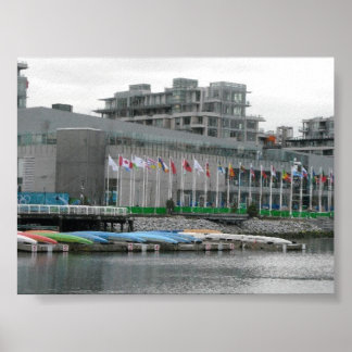 Colourful Flags and Canoes Poster