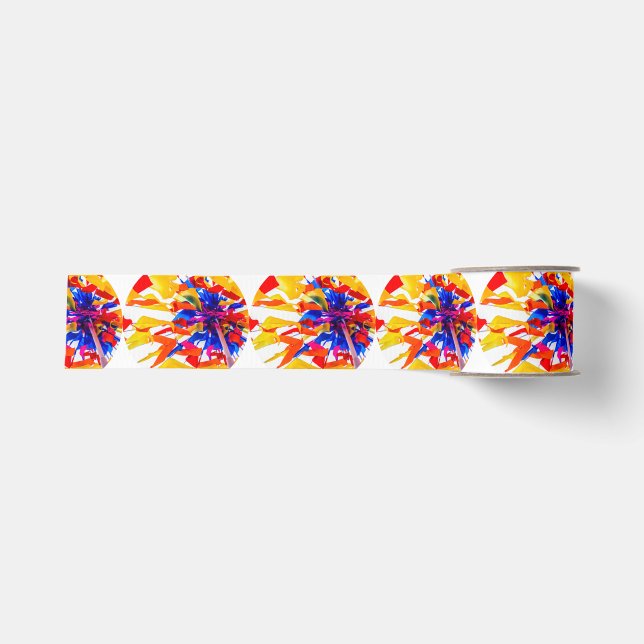 Colourful flags grosgrain ribbon (Front)