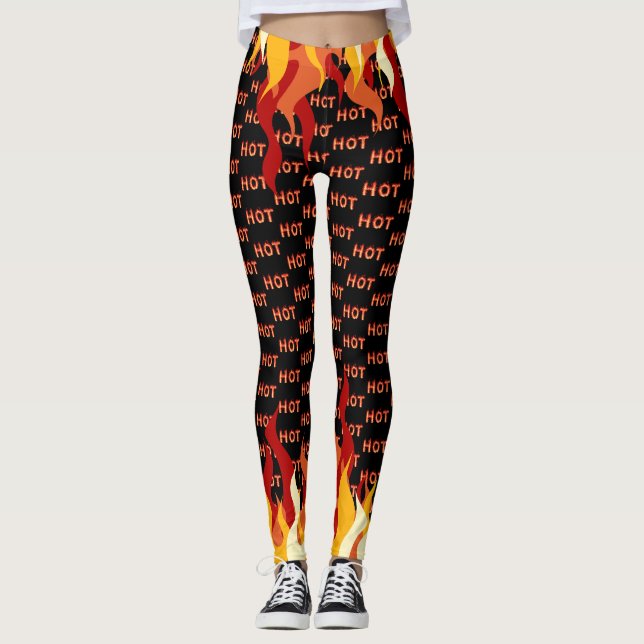 Colourful Flame Hot Leggings (Front)