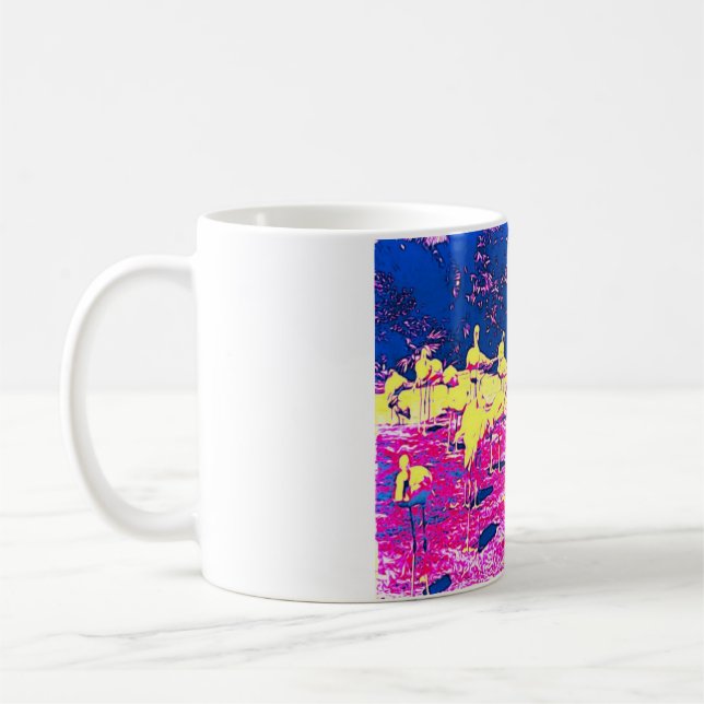 Colourful Flamingo Designed Cup (Left)