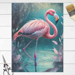 Colourful Flamingo Ephemera Decoupage Tissue Paper