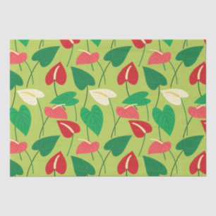Colourful flamingo flowers pattern tissue paper