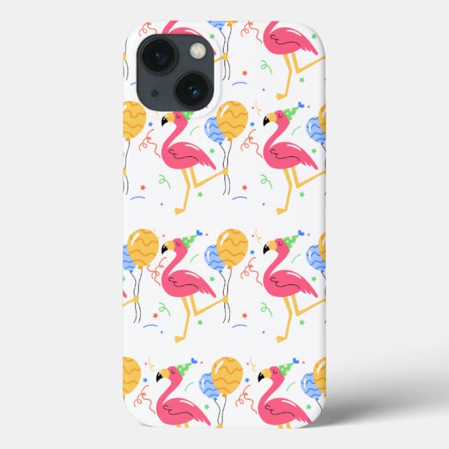 Colourful Flamingo Party Pattern Phone Wallpape Case-Mate iPhone Case (Back)