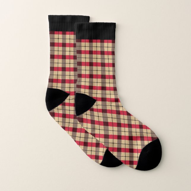 Colourful flannel pattern socks (Pair)