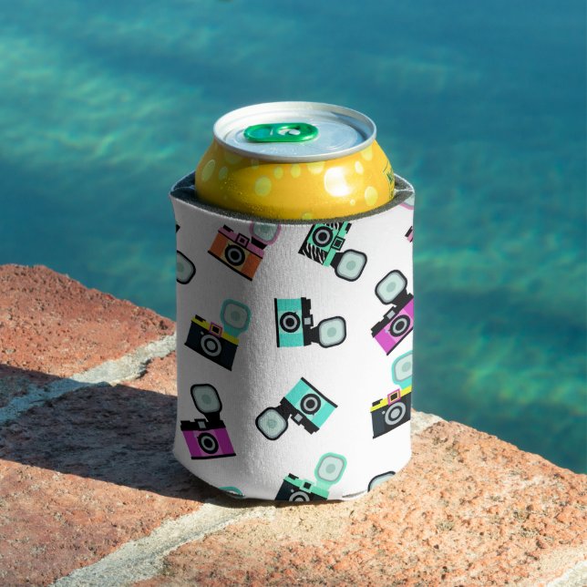 Colourful Flash Camera Drink Cozy Can Cooler (In Situ Pool)