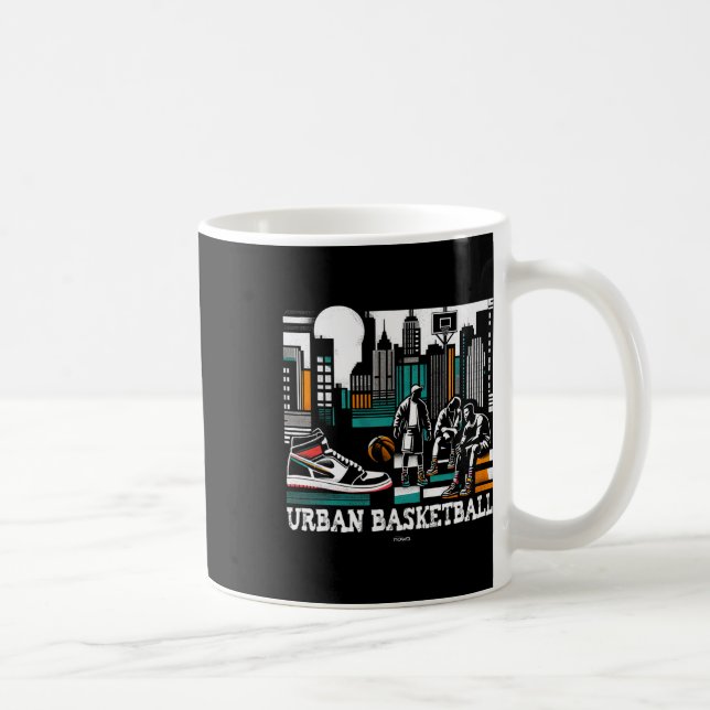 Colourful Flashy New Sneakers And Urn Sketll  Coffee Mug (Right)