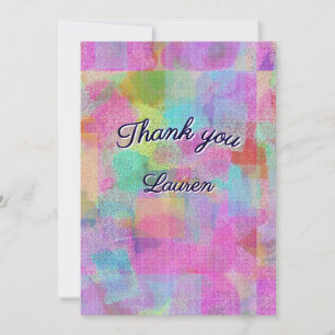 Colourful Flat Thank You Card