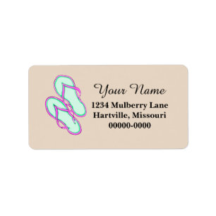 Colourful Flip Flops 1 Address Labels
