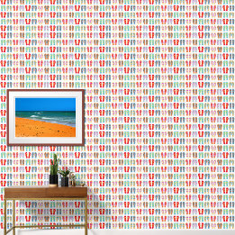 Colourful Flip Flops Pattern Summer Sandals Wallpaper