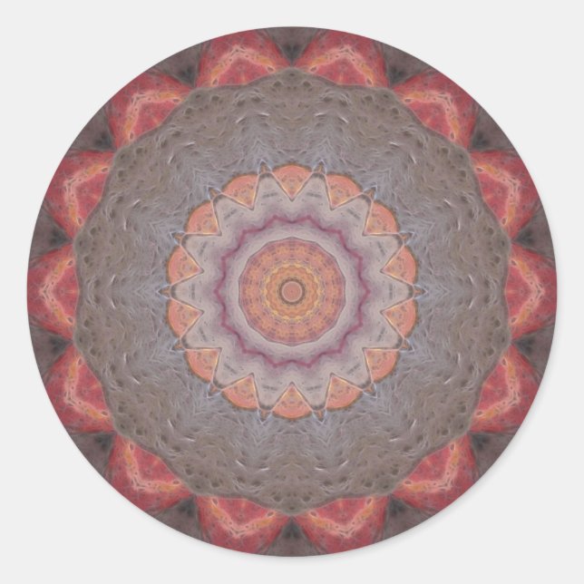 Colourful Floor Tiles Kaleidoscope 12 Classic Round Sticker (Front)