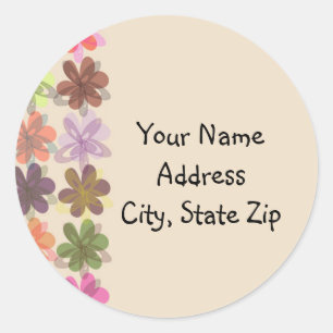 Colourful Flora Party Sticker