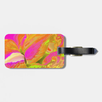 Colourful Floral Abstract Luggage Tag
