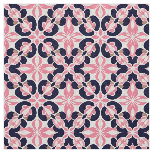 Colourful Floral Abstract Pattern Fabric (Swatch)
