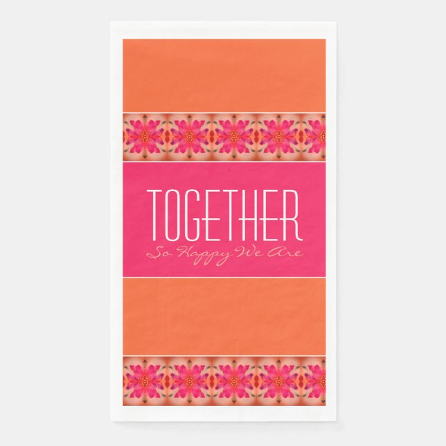 Colourful Floral Accented Napkin (Front)