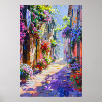 Colourful Floral Alley in Spring