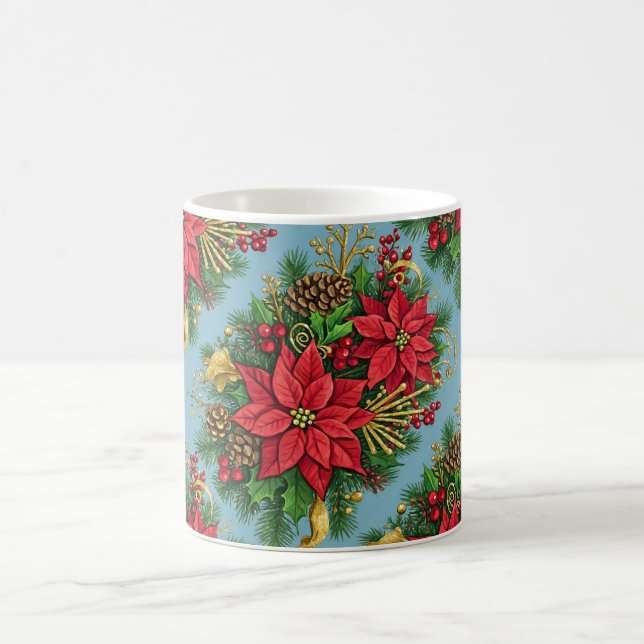 Colourful Floral Arrangement for Christmas Coffee Mug (Center)