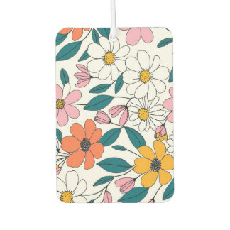 colourful floral art air freshener