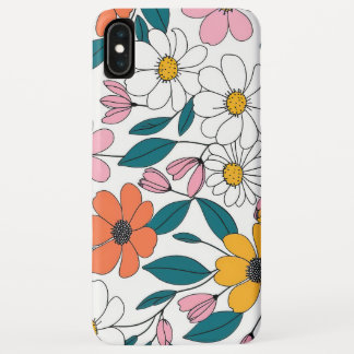 colourful floral art iPhone XS max case