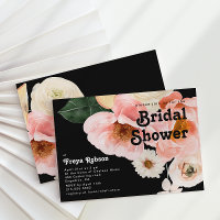 Colourful Floral | Black Horizontal Bridal Shower