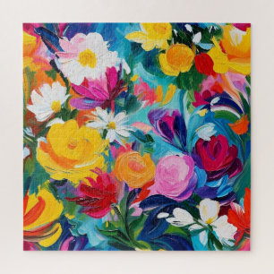 Colourful Floral Bold Flower Puzzle