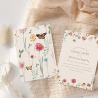 Colourful Floral Border Wildflower Wedding