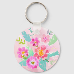 Colourful Floral Bouquet  Keychain