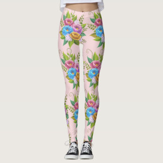 Colourful Floral Bouquet Leggings – Vibrant Botani