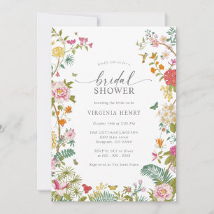 Colourful Floral Bridal Shower Invitation