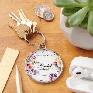 Colourful Floral Bridal shower Keychain