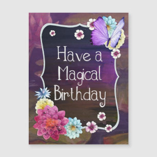 Colourful Floral Butterfly Have a Magical Birthday