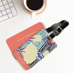 Colourful Floral by E.A. Séguy Personalized Luggage Tag