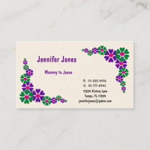 Colourful Floral Calling Card