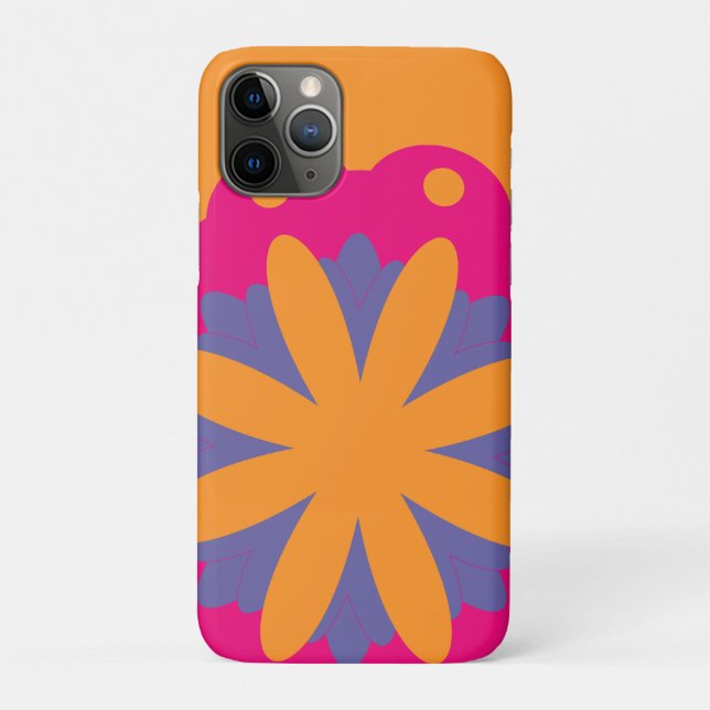 colourful floral circle shapes Case-Mate iPhone case (Back)