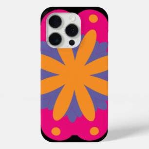 colourful floral circle shapes iPhone 15 pro case