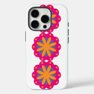 colourful floral circle shapes iPhone 16 pro case