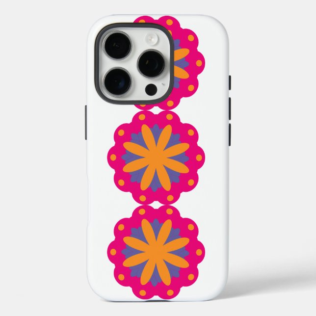 colourful floral circle shapes Case-Mate iPhone case (Back)