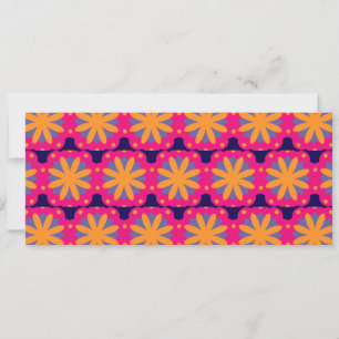 colourful floral circle shapes holiday card