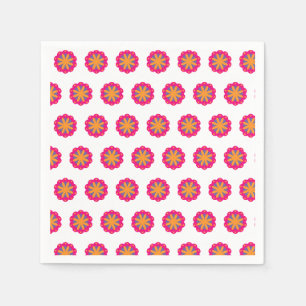 colourful floral circle shapes napkin