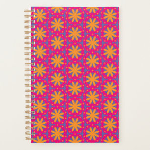 colourful floral circle shapes planner