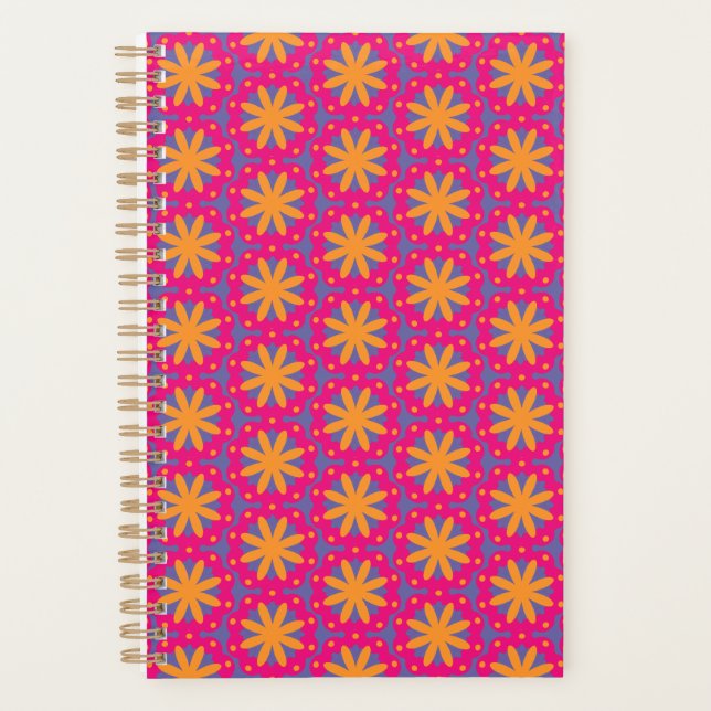 colourful floral circle shapes planner (Front)
